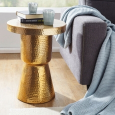 Odkládací stolek Tina, 59 cm, zlatá - 3