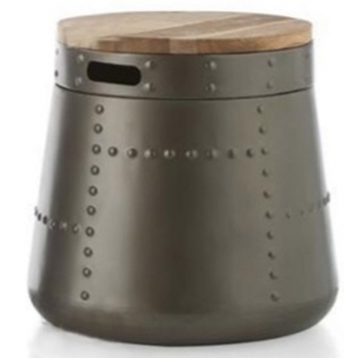 Odkládací stolek Tromble, 36 cm, dřevo/šedá - 1