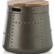 Odkládací stolek Tromble, 36 cm, dřevo/šedá - 1