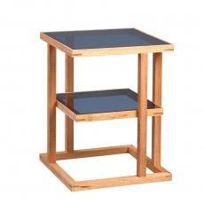 Odkládací stolek Urban, 45 cm, masiv/sklo - 1