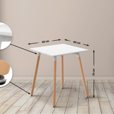 Odkládací stolek Viborg, 60 cm, bílá - 2