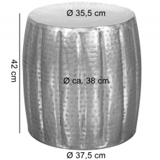 Odkládací stolek Visa, 42 cm, stříbrná - 3