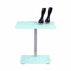Odkládací stolek Wenke, 50 cm, bílá - 3