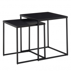 Odkládací stolek Wire (SET 2 ks), 45 cm, černá