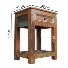 Odkládací stolek z recyklovaného dřeva Kalkutta, 45x60 cm, mango - 2