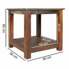 Odkládací stolek z recyklovaného dřeva Kalkutta, 56 cm, mango - 3