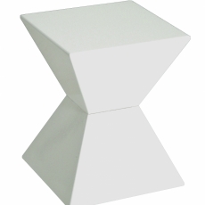 Odkladací stolík Abbi, 43 cm, biela - 1