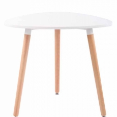 Odkladací stolík Abenra, 80 cm, biela - 1