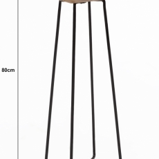 Odkladací stolík Afro, 80 cm, masív Sheesham - 4