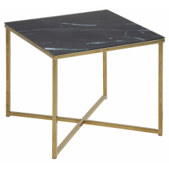 Odkladací stolík Alisma, 50 cm, čierna