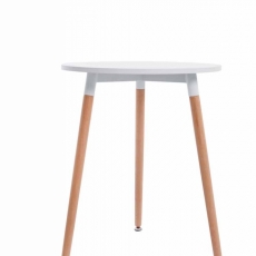 Odkladací stolík Amalie, 60 cm, biela / prírodná - 2