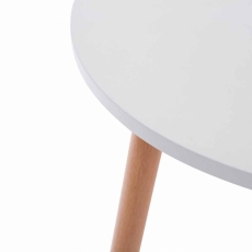 Odkladací stolík Amalie, 60 cm, biela / prírodná - 3