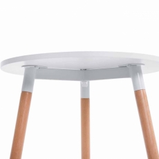 Odkladací stolík Amalie, 60 cm, biela / prírodná - 4