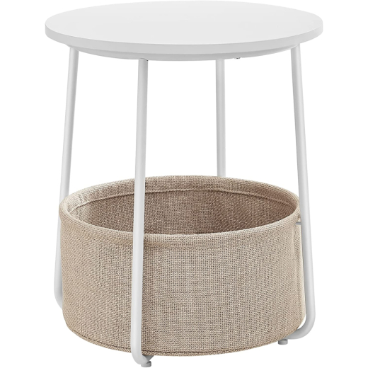 Odkladací stolík Arnolad, 45 cm, biela - 1
