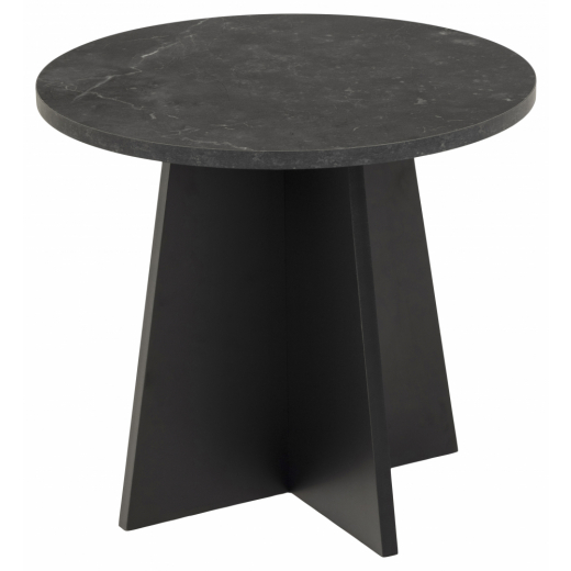 Odkladací stolík Axis, 50 cm, čierna - 1