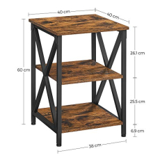 Odkladací stolík Bastian, 60 cm, hnedá - 6