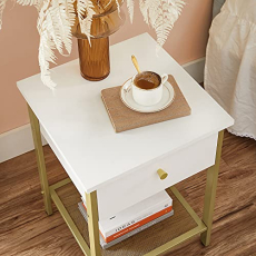 Odkladací stolík Ben, 55 cm, biela - 6