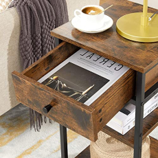 Odkladací stolík Bookie, 70 cm, hnedá - 2