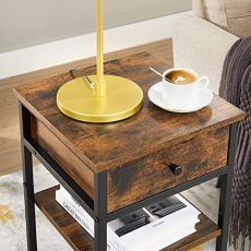 Odkladací stolík Bookie, 70 cm, hnedá - 4