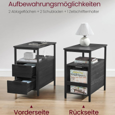 Odkladací stolík Bruise, 61 cm, čierna - 3