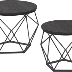 Odkladací stolík Bullet (SET 2 ks), 50 cm, čierna - 1