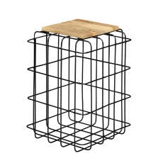 Odkladací stolík Cage, 52 cm, masív mango - 1