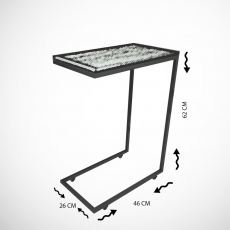 Odkladací stolík Callen, 62 cm, orech - 6