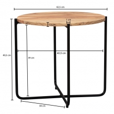 Odkladací stolík Cant, 42 cm, agát - 2