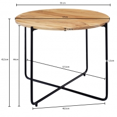 Odkladací stolík Cant, 59 cm, agát - 4