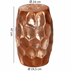 Odkladací stolík Dax, 47 cm, medená - 4