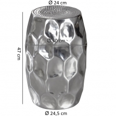 Odkladací stolík Dax, 47 cm, strieborná - 4