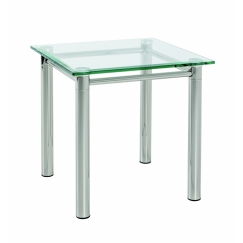 Odkladací stolík Embu, 42 cm, číre sklo