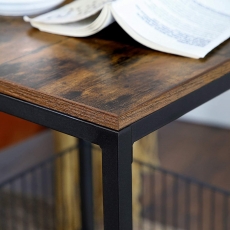 Odkladací stolík Esra, 50 cm, hnedá / čierna - 2