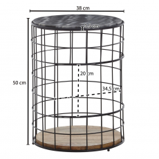 Odkladací stolík Eva, 50 cm, agát - 4