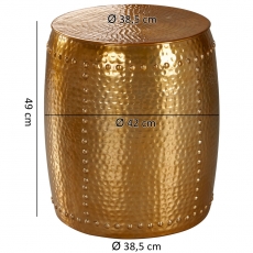 Odkladací stolík Fio, 49 cm, zlatá - 3