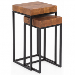 Odkladací stolík Gire (SET2 ks), 60 cm, sheesham