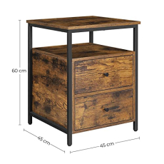Odkladací stolík Hans, 60 cm, hnedá - 2
