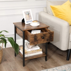 Odkladací stolík Hermina, 55 cm, hnedá - 3