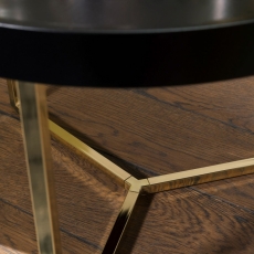 Odkladací stolík Hira, 58,5 cm, čierna/zlatá - 6