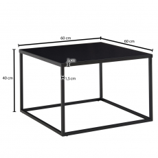 Odkladací stolík Hunter, 60 cm, čierna - 4