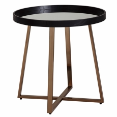 Odkladací stolík Jerry, 58 cm, čierna/zlatá - 1