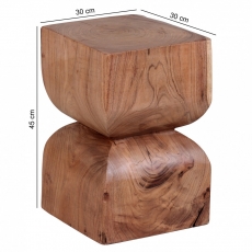 Odkladací stolík Kada, 30 cm, masív agát - 3