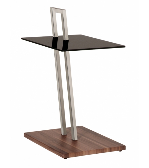 Odkladací stolík Kiefer, 67 cm, orech / čierna