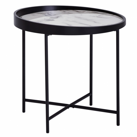 Odkladací stolík Krist, 46 cm, mramor - 1