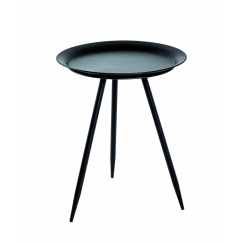 Odkladací stolík Lemra, 47 cm, čierna