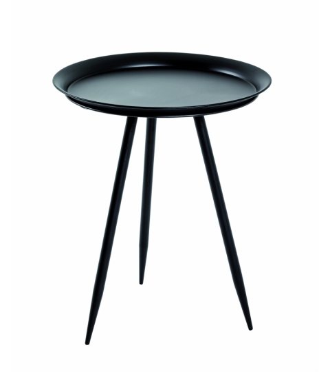 Odkladací stolík Lemra, 54 cm, čierna