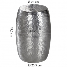 Odkladací stolík Leona, 49,5 cm, strieborná - 3