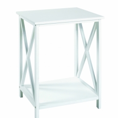 Odkladací stolík Lerinet, 44 cm, biela - 1