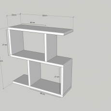 Odkladací stolík Life, 60 cm, šedá - 3