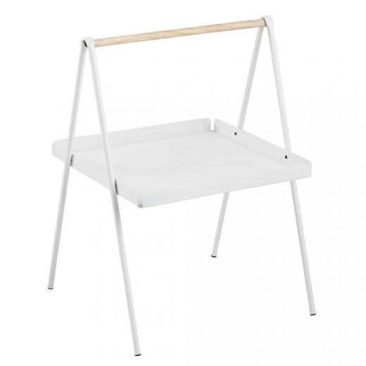 Odkladací stolík Lopes obdĺžnik, 50 cm, biela - 1